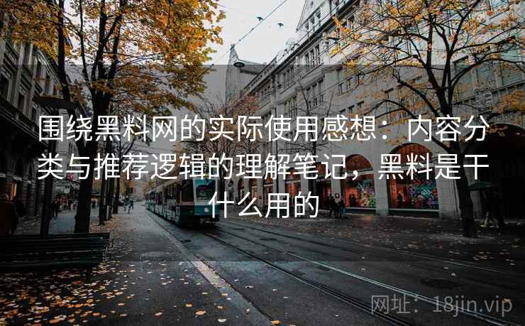 围绕黑料网的实际使用感想：内容分类与推荐逻辑的理解笔记，黑料是干什么用的