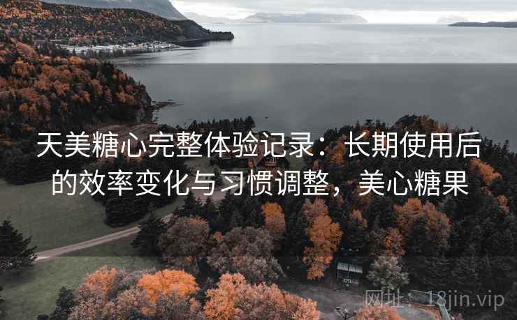 天美糖心完整体验记录：长期使用后的效率变化与习惯调整，美心糖果