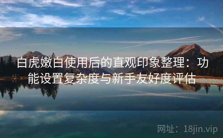 白虎嫩白使用后的直观印象整理：功能设置复杂度与新手友好度评估