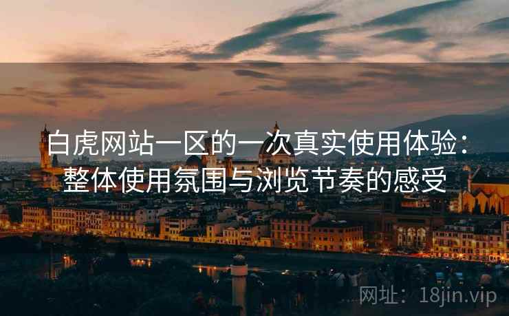 白虎网站一区的一次真实使用体验：整体使用氛围与浏览节奏的感受