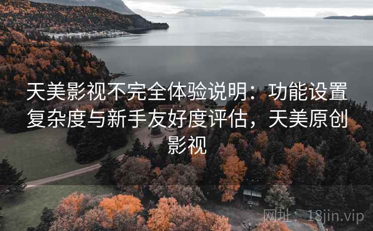 天美影视不完全体验说明：功能设置复杂度与新手友好度评估，天美原创影视