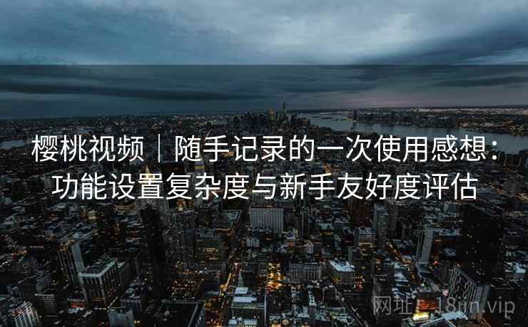 樱桃视频｜随手记录的一次使用感想：功能设置复杂度与新手友好度评估
