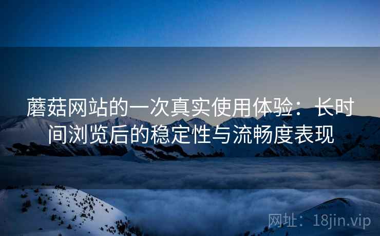 蘑菇网站的一次真实使用体验：长时间浏览后的稳定性与流畅度表现