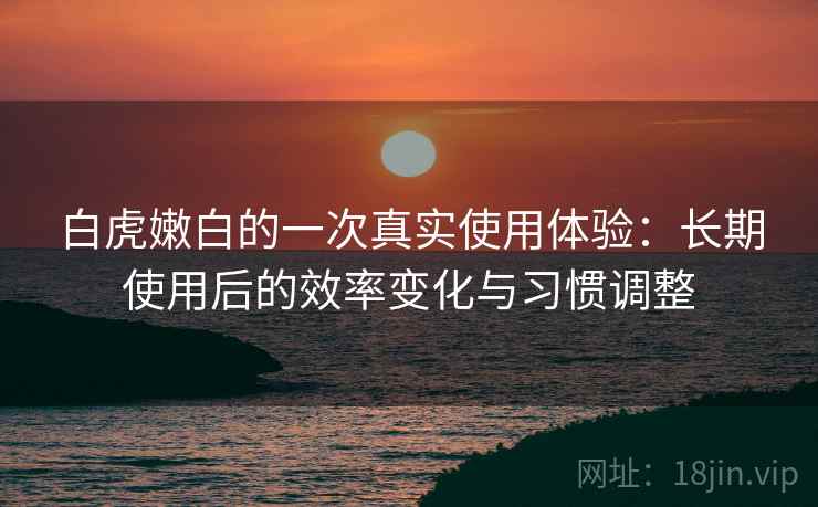 白虎嫩白的一次真实使用体验：长期使用后的效率变化与习惯调整