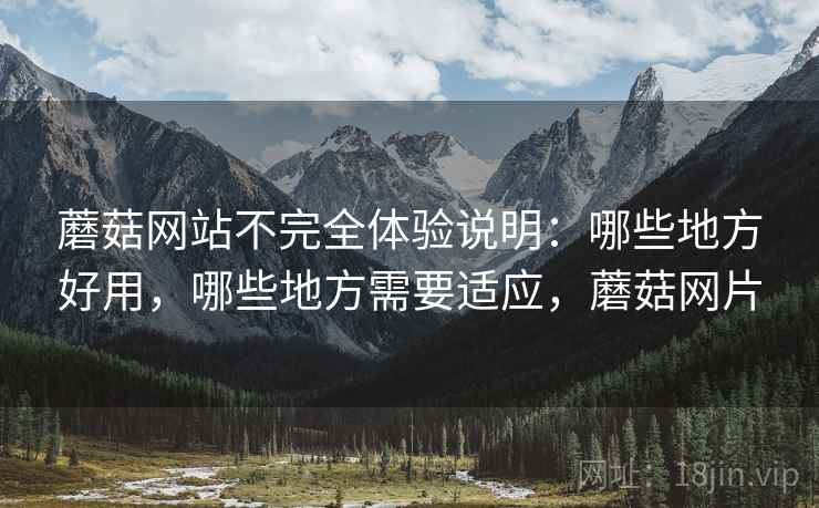 蘑菇网站不完全体验说明：哪些地方好用，哪些地方需要适应，蘑菇网片