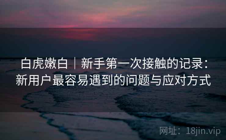 白虎嫩白|新手第一次接触的记录:新用户最容易遇到的问题与应对方式 白虎嫩白|新手第一次接触的记录:新用户最容易遇到的问题与应对方式